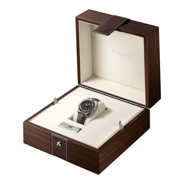 Montre Ultra-Chron Cadran Noir Bracelet cuir