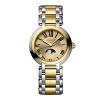 Montre Longines Primaluna Moonphase Cadran Doré Bracelet Acier Coiffe Or Rose