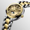 Montre Longines Primaluna Moonphase Cadran Doré Bracelet Acier Coiffe Or Rose
