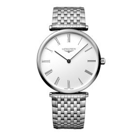 Montre La Grande Classique De Longines Cadran Blanc Bracelet Acier