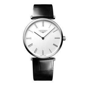 Montre La Grande Classique De Longines Cadran Blanc Bracelet Alligator