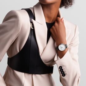 Montre La Grande Classique De Longines Cadran Blanc Bracelet Alligator