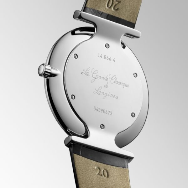 Montre La Grande Classique De Longines Cadran Blanc Bracelet Alligator