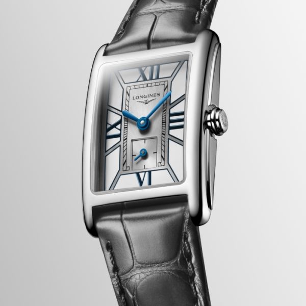 Montre Longines Dolcevita Cadran Blanc Bracelet Alligator