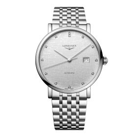 Montre Longines Elegant Collection Cadran Striped Silver Bracelet Acier