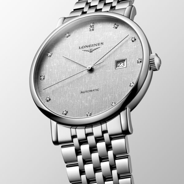 Montre Longines Elegant Collection Cadran Striped Silver Bracelet Acier