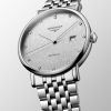 Montre Longines Elegant Collection Cadran Striped Silver Bracelet Acier