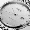 Montre Longines Elegant Collection Cadran Striped Silver Bracelet Acier