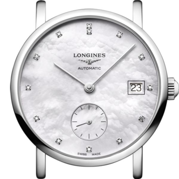 Montre Longines Elegant Collection Cadran Nacre blanche Bracelet Acier