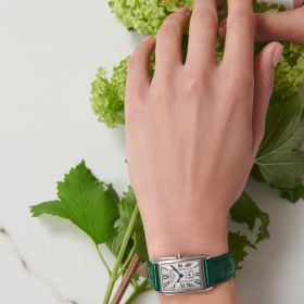 Montre Longines Dolcevita Cadran Argenté "flinqué" Bracelet Alligator