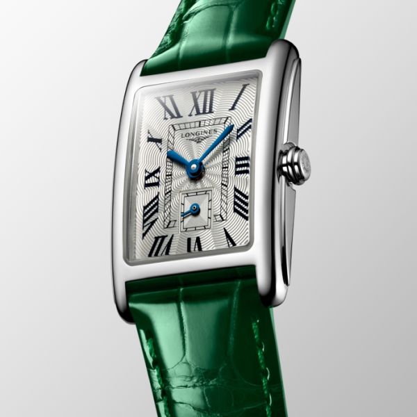 Montre Longines Dolcevita Cadran Argenté "flinqué" Bracelet Alligator