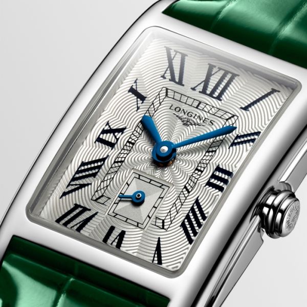 Montre Longines Dolcevita Cadran Argenté "flinqué" Bracelet Alligator