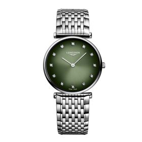 Montre La Grande Classique De Longines Cadran Vert Bracelet Acier