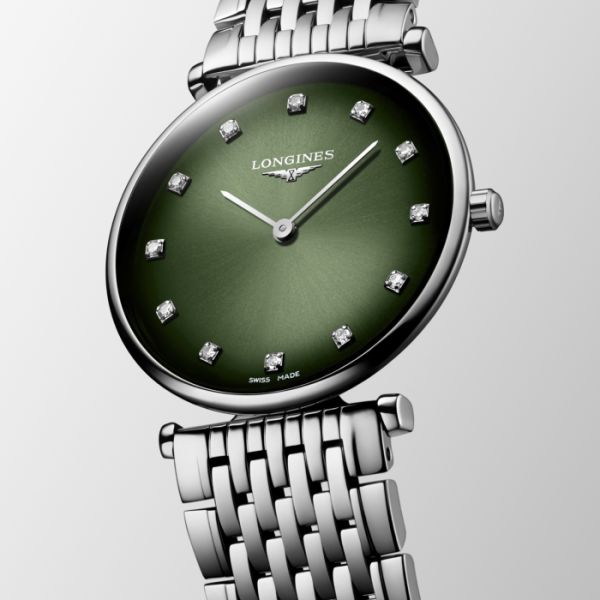 Montre La Grande Classique De Longines Cadran Vert Bracelet Acier