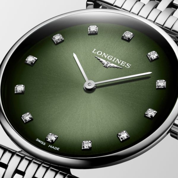 Montre La Grande Classique De Longines Cadran Vert Bracelet Acier