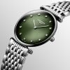 Montre La Grande Classique De Longines Cadran Vert Bracelet Acier