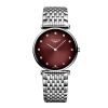 Montre La Grande Classique De Longines Cadran Bordeaux Bracelet Acier