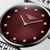 Montre La Grande Classique De Longines Cadran Bordeaux Bracelet Acier