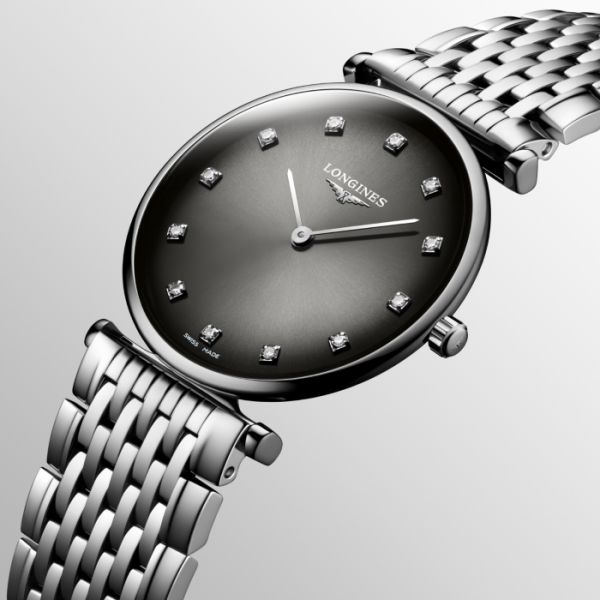 Montre La Grande Classique De Longines Cadran Gris Bracelet Acier