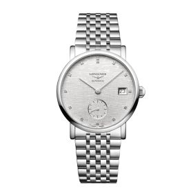 Montre Longines Elegant Collection Cadran Striped Silver Bracelet Acier