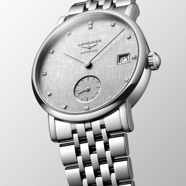 Montre Longines Elegant Collection Cadran Striped Silver Bracelet Acier