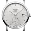 Montre Longines Elegant Collection Cadran Striped Silver Bracelet Acier
