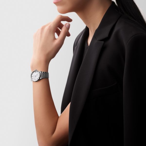 Montre Longines Elegant Collection Cadran Blanc mat Bracelet Acier