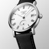 Montre Longines Elegant Collection Cadran Blanc mat Bracelet Cuir
