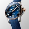 Montre Hydroconquest Cadran Bleu soleillé Bracelet caoutchouc