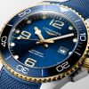 Montre Hydroconquest Cadran Bleu soleillé Bracelet caoutchouc