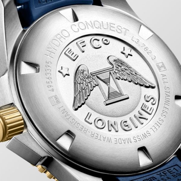 Montre Hydroconquest Cadran Bleu soleillé Bracelet caoutchouc