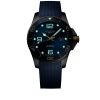 Montre Hydroconquest Cadran Bleu soleillé Bracelet caoutchouc