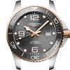 Montre Hydroconquest Cadran Gris soleillé Bracelet caoutchouc