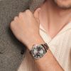 Montre Hydroconquest Cadran Gris soleillé Bracelet Acier PVD rouge