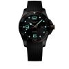 Montre Hydroconquest Cadran Noir soleillé Bracelet caoutchouc