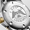 Montre Hydroconquest Cadran Noir soleillé Bracelet Acier et PVD jaune