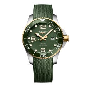 Montre Hydroconquest Cadran Vert mat Bracelet caoutchouc