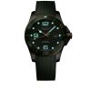 Montre Hydroconquest Cadran Vert mat Bracelet caoutchouc