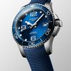 Montre Hydroconquest Cadran Bleu soleillé Bracelet caoutchouc