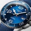 Montre Hydroconquest Cadran Bleu soleillé Bracelet caoutchouc