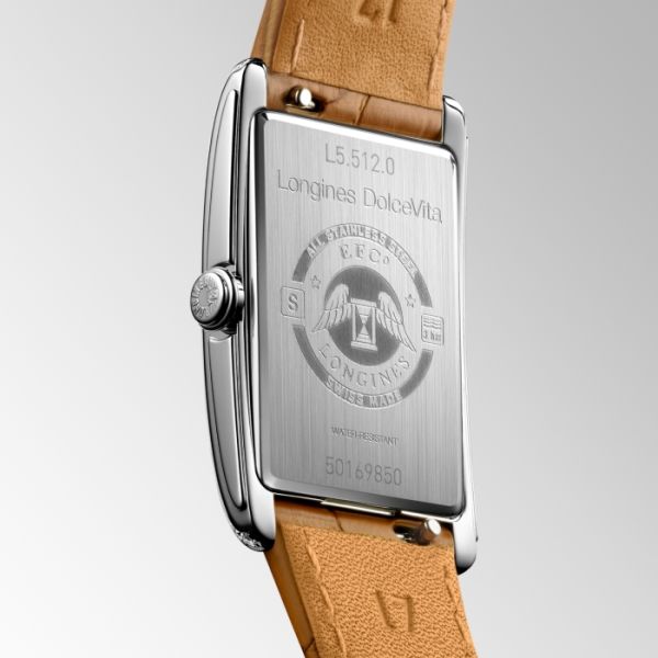 Montre Longines Dolcevita Cadran Argenté "flinqué" Bracelet Alligator