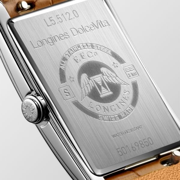 Montre Longines Dolcevita Cadran Argenté "flinqué" Bracelet Alligator