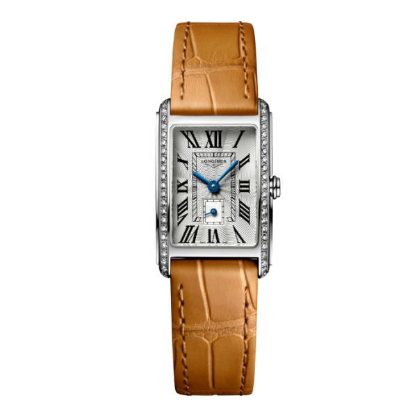 Montre Longines Dolcevita Cadran Argenté "flinqué" Bracelet Alligator
