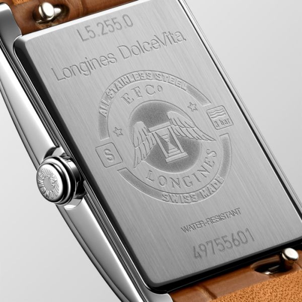 Montre Longines Dolcevita Cadran Argenté "flinqué" Bracelet Alligator