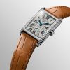 Montre Longines Dolcevita Cadran Argenté "flinqué" Bracelet Alligator