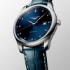 Montre Longines Master Collection Cadran Bleu soleillé Bracelet Alligator