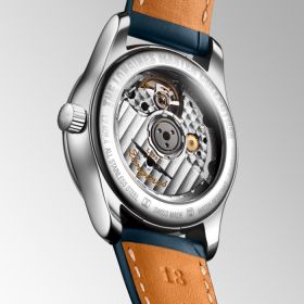 Montre Longines Master Collection Moonphase Cadran Bleu soleillé Bracelet Alligator