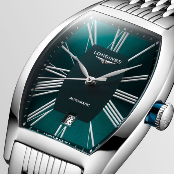 Montre Longines Evidenza Cadran Pétrole Bracelet Acier
