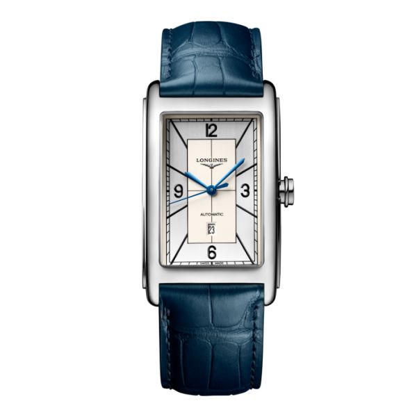 Montre Longines Dolcevita Cadran Argenté Bracelet Alligator