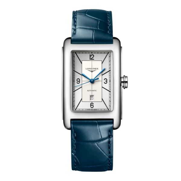 Montre Longines Dolcevita Cadran Argenté Bracelet Alligator